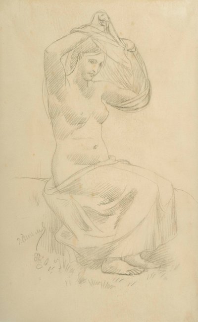 Seated Figure by Pierre Puvis de Chavannes